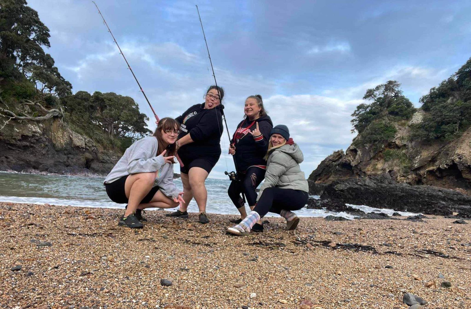 Poenamo Fishing Club members and catches
